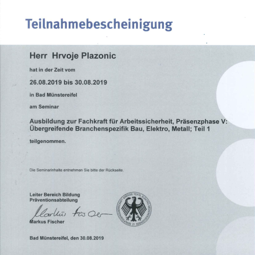 Branchenspezifika BG Bau, BG ETEM, BGHM Teil I