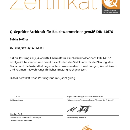 Q-Geprüfte Fachkraft