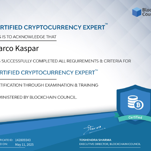 Certified Cryptocurrency Expert