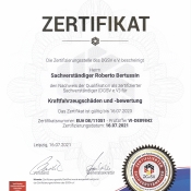 Zertifikat DGuSV Zertifizierter Sachverständiger