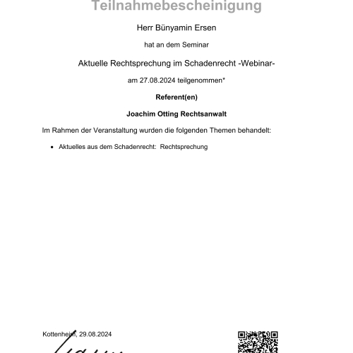 Seminar AWG Aktuelle Rechtssprechung