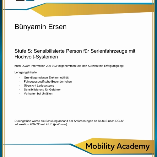 Hochvolt Stufe S