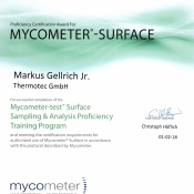 Mycometer Surface Zertifikat