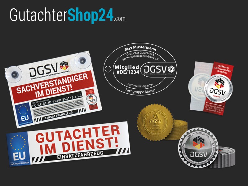 Der Gutachter-Shop vom DGuSV: Materialien für den geschäftlichen