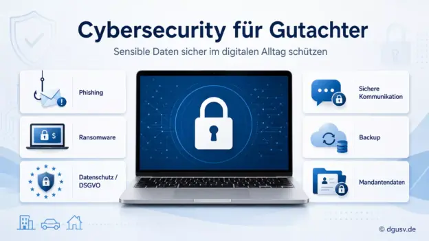 Cybersecurity für Gutachter - Schutz sensibler Daten im digitalen Arbeitsalltag