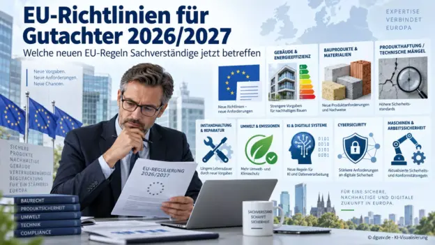 EU-Richtlinien für Gutachter 2026/2027: Welche neuen EU-Regeln Sachverständige jetzt betreffen