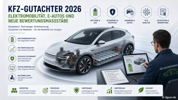 KFZ-Gutachter 2026: E-Auto bewerten & Restwert sichern